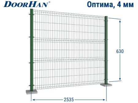 Купить 3D заборную секцию ДорХан 2535×630 мм в Навашино от 958 руб.